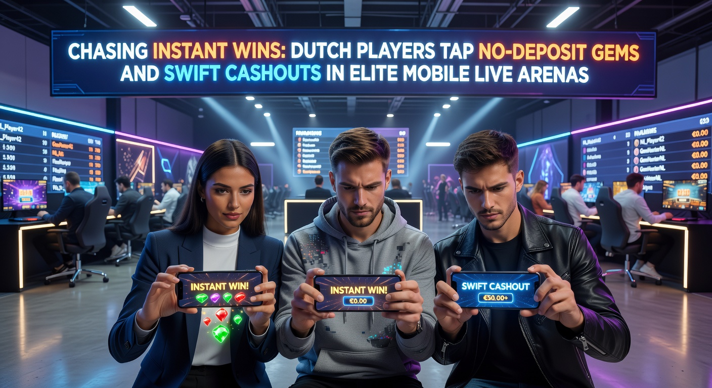 Nederlandse speler viert snelle winst in mobiel live casino met no-deposit bonus en directe uitbetaling