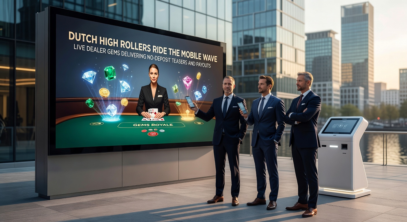 Mobiele high roller interface met live dealer roulette, no-deposit bonus geactiveerd en timer voor uitbetaling onder een uur