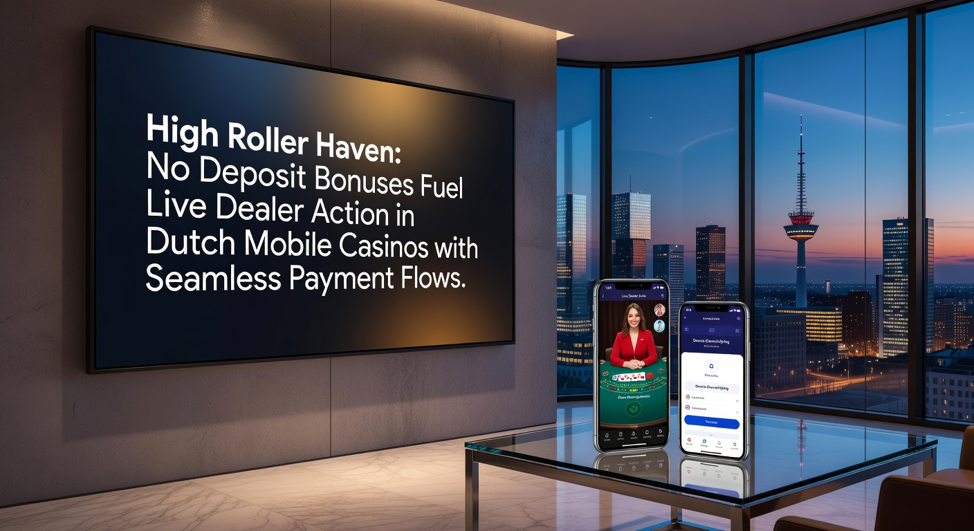 High roller bij een live dealer tafel in een mobiel casino, met bonuspop-up en betaalopties op scherm