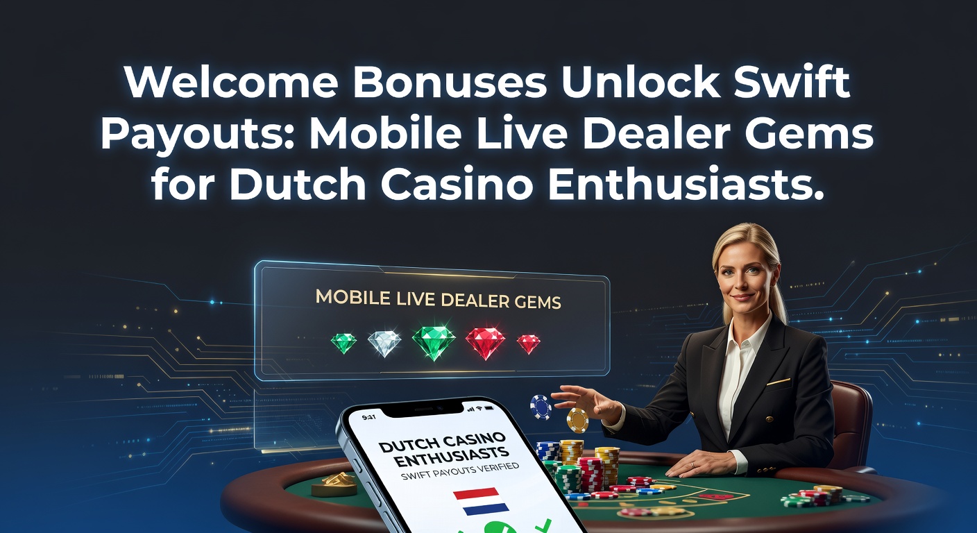 Mobiele live dealer blackjack sessie met welkomstbonus overlay en snelle uitbetalingsiconen voor Nederlandse spelers