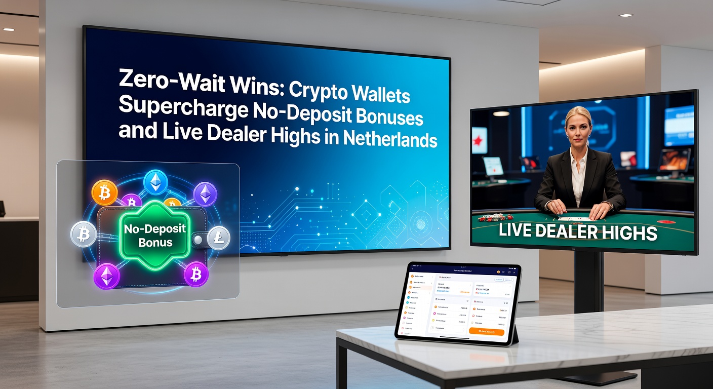 Live dealer roulette sessie op mobiel scherm met crypto-wallet icoon en no-deposit bonus popup, illustrerend de naadloze integratie in Nederlandse casino-apps
